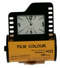 Tischuhr Film, 6x2x7 cm