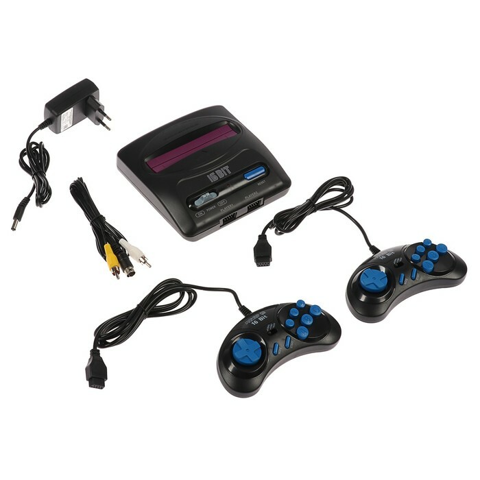 Herní konzole Sega Magistr Drive 2 lit, 16 bitů, 160 her, gamepad - 2 ks