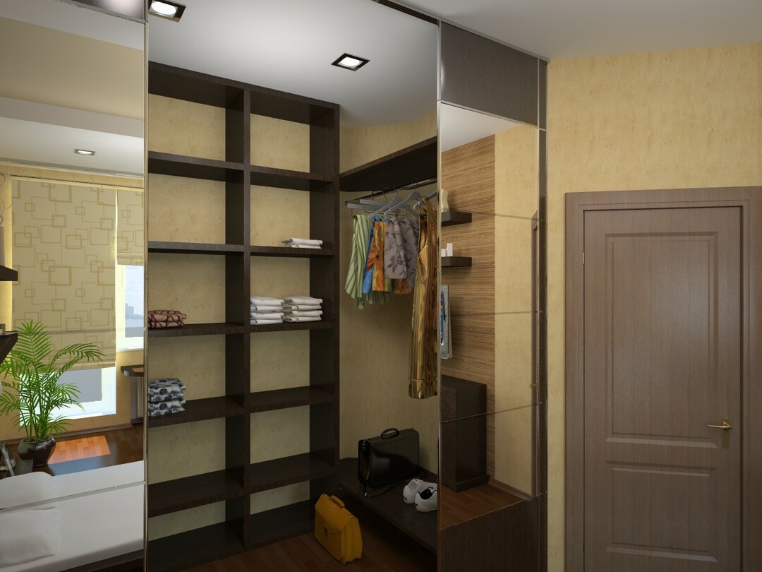 Dressing room 2 by 2: examples of planning and design, interior photos