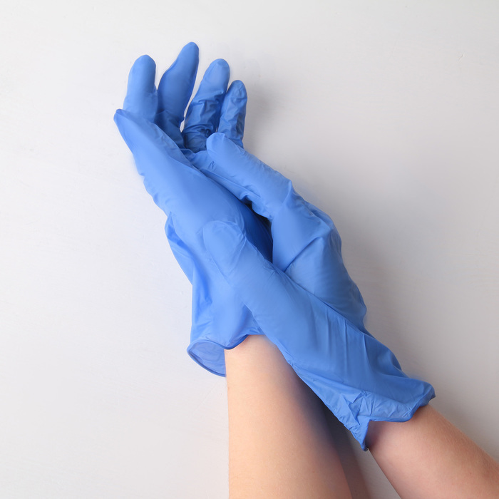 Rękawice nitrylowe bezpudrowe XL 180 szt./szt. kolor liliowy Paloma 3,5 gr.