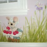Painting on the wall in the nursery