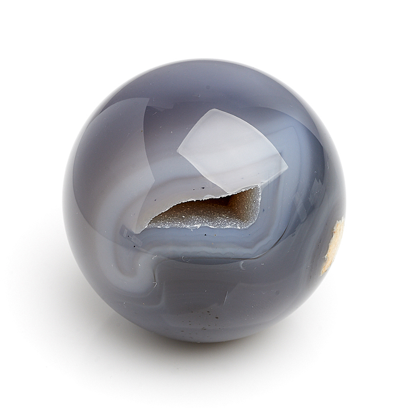 Boule géode agate grise 6,5 cm