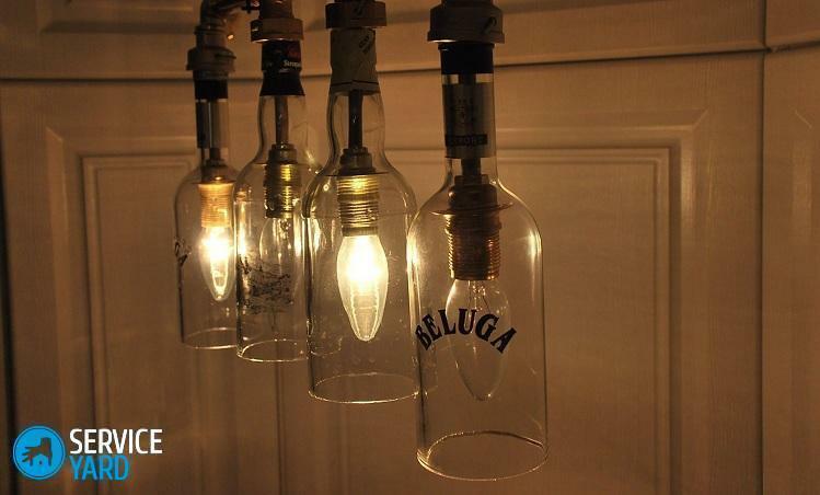 Lamp from the bottle with your own hands