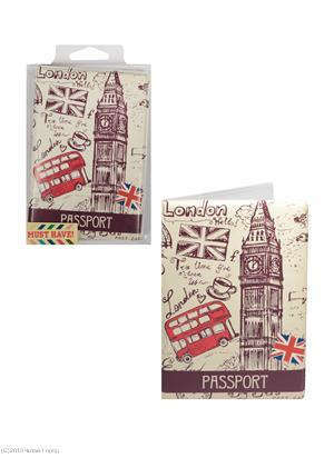 Omotnica putovnice London brkovi s kišobranom (PVC kutija)