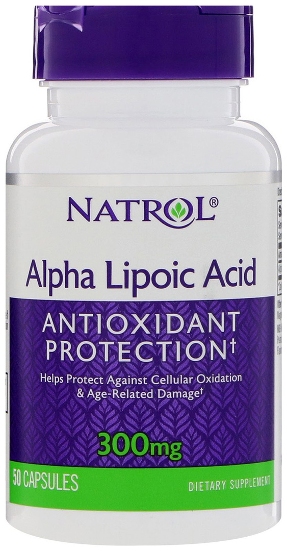 Natrol Alpha Liponzuur Antioxidant 50 Caps. natuurlijk