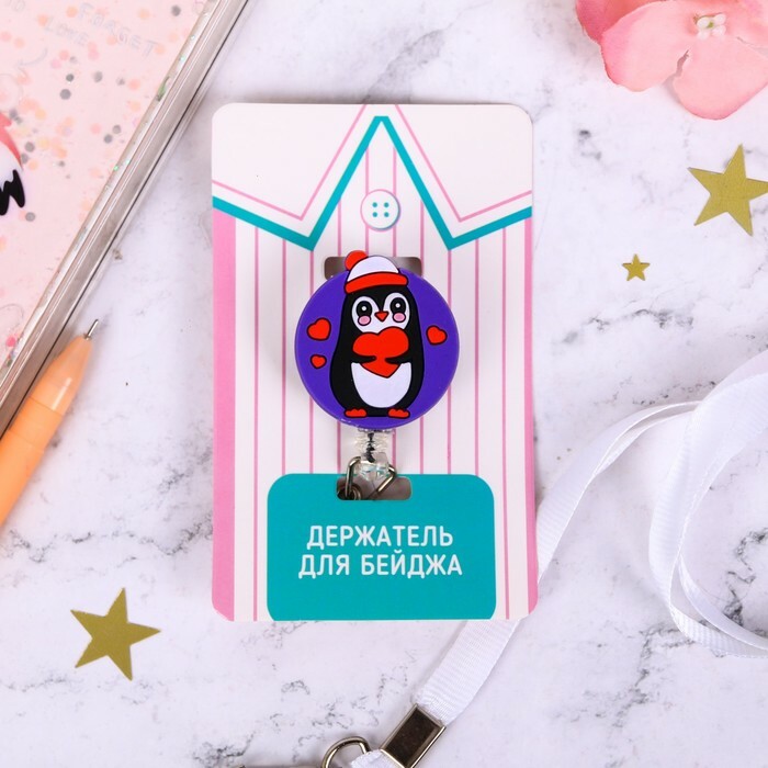 Držiak odznaku na páske " Penguin", 3,5 x 50 cm