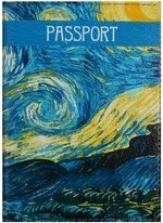 Omotnica za putovnicu Vincent Van Gogh Zvjezdana noć (koža) (PVC kutija) (OK2017-01)