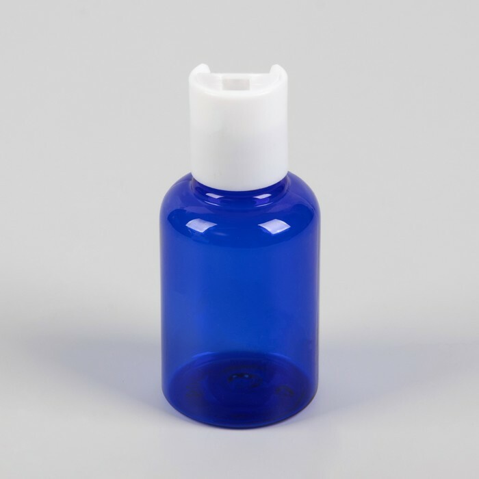 Flaske d / lagring 50ml d3,7 * 8,5cm blå / hvit
