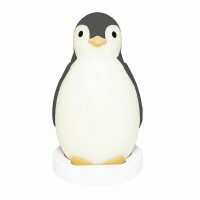 Trådløs højttaler + vækkeur + natlys ZAZU Penguin Pam, farve: grå