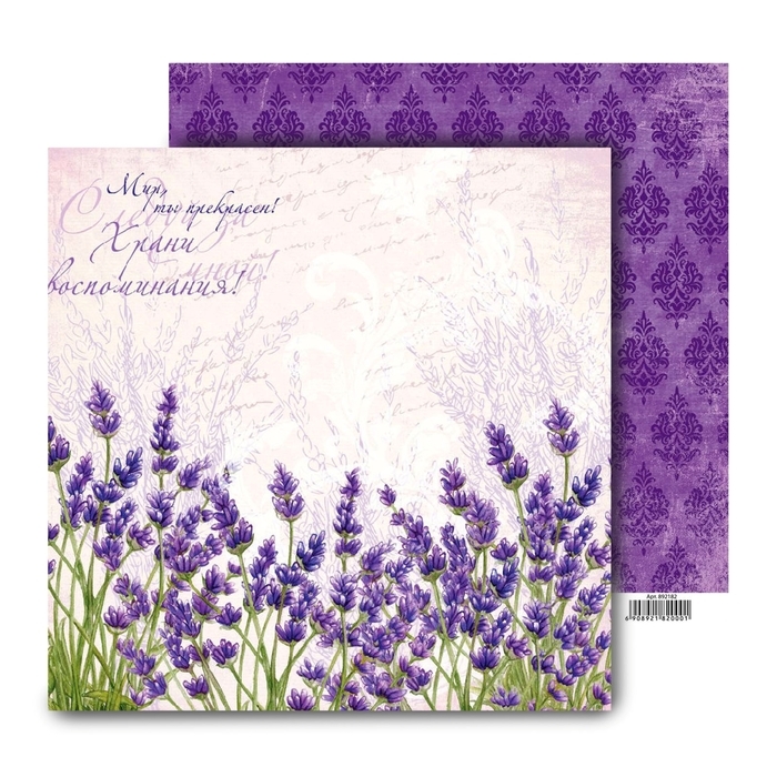 Double-sided scrapbooking paper " Keep Memories", 30.5 x 30.5 cm, 180 g / m