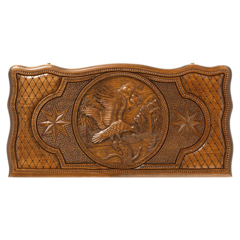 Backgammon carved Mirzoyan Eagle hunting