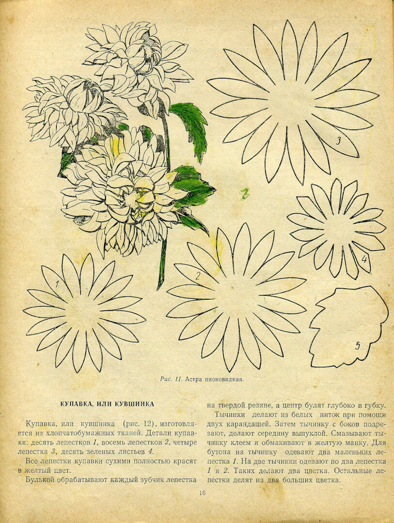 50 Vorlagen und Muster zum Basteln von Papierblumen