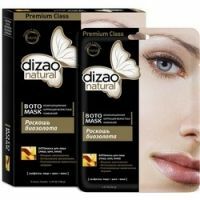 Dizao - Yüz, boyun ve göz kapakları için botanik maske Luxury of biogold, 1 adet