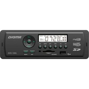 Gravador de fita auto-rádio DIGMA DCR-100G24