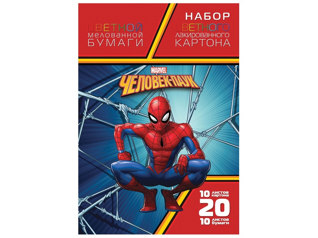 Set aus Karton und Papier Hatber A4 Spiderman 20NKB4_20293