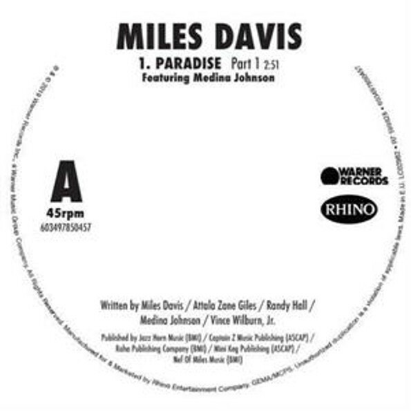 Disque vinyle Miles Davis Paradise (7 \