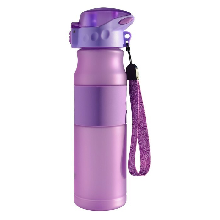 Aktywna butelka na żywą wodę 600 ml, fioletowa