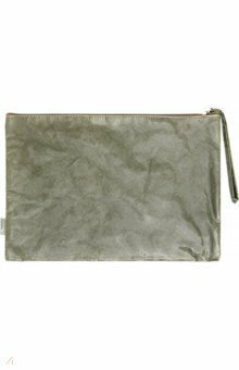 Document folder with zipper (A4, khaki, synthetic paper) (49698)