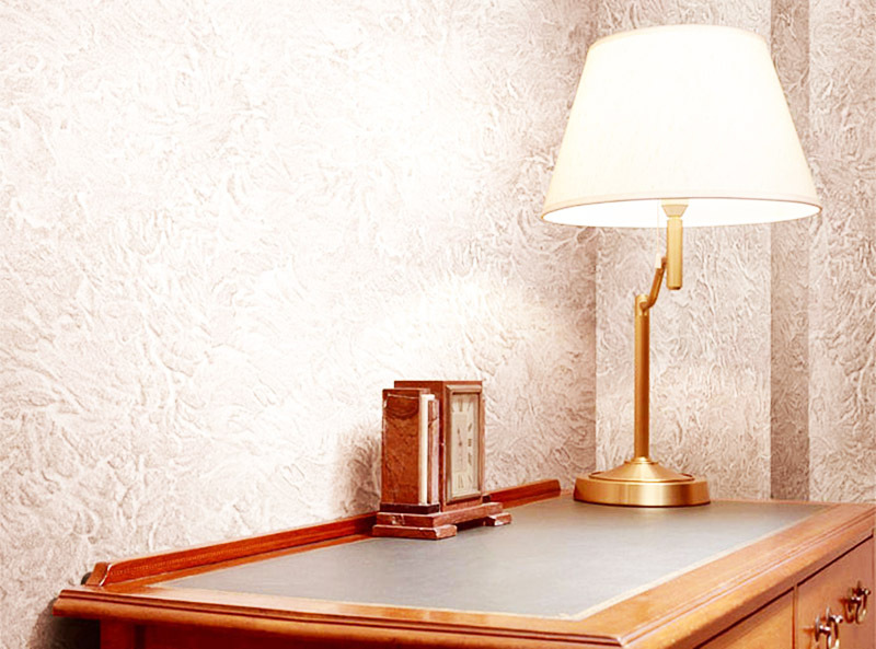 På grund av dess låga fuktbeständighet används dextrinat för väggdekoration i torra rum.