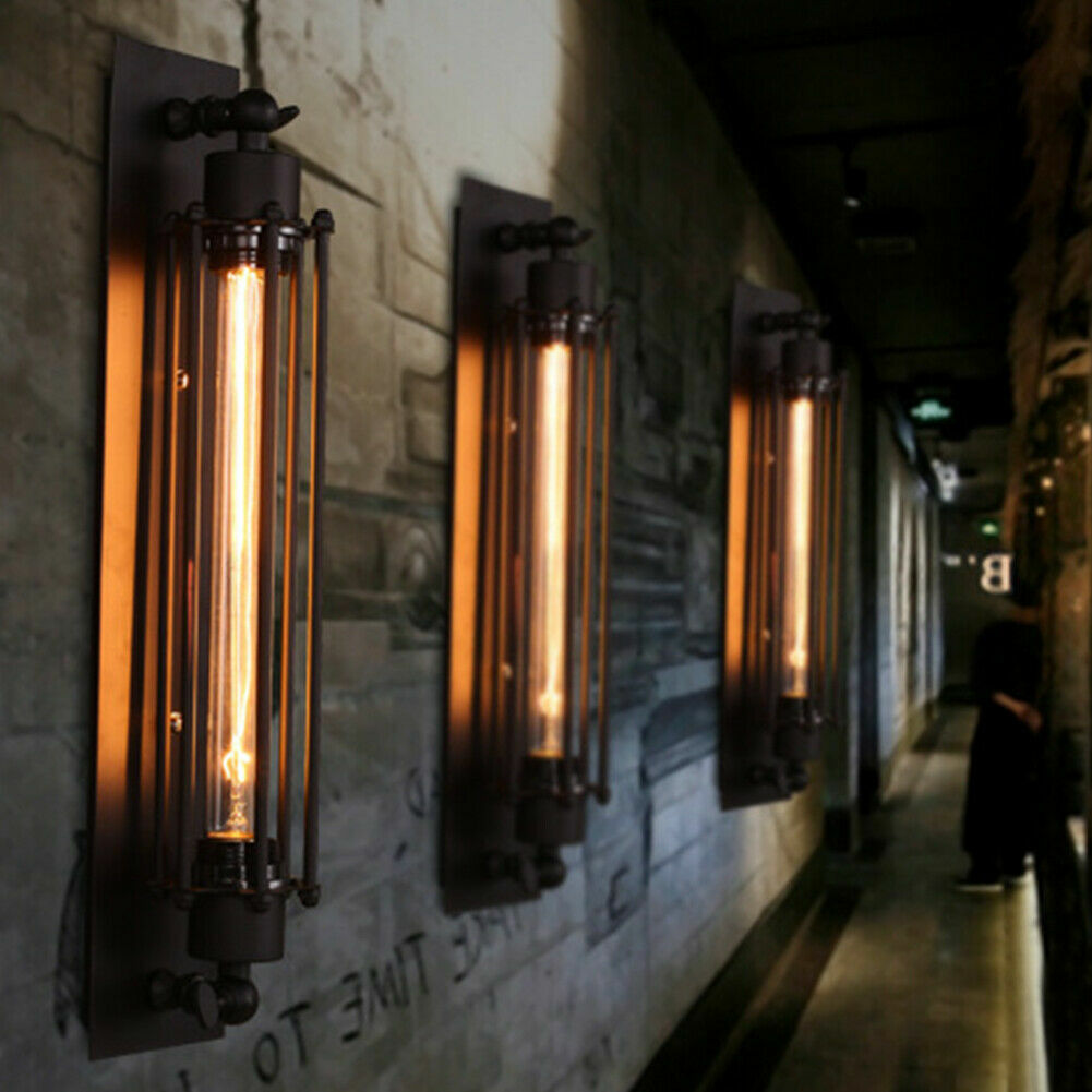 Industrial Vintage Retro Lamp Sconce Wall Light Loft Ceiling Decor AC110-220V