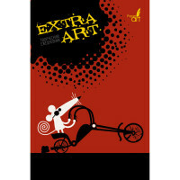 Dziennik niedatowany Extra Art. Mysz Biker, A5, 128 arkuszy