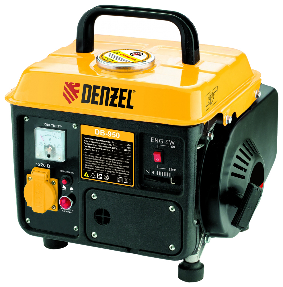 Gerador a gasolina DENZEL DB950 0,75 kW 220V 4 l partida manual
