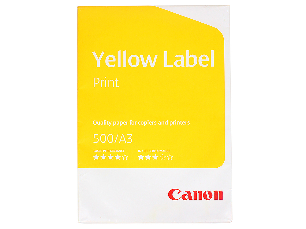 Impression d'étiquettes jaunes Canon (étiquette standard) Papier A3 / 80g / m2 / 500L.