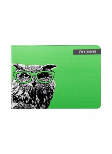 Cover for a student owl with glasses