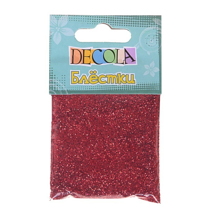Glitter -sisustus ZHK Decola 0,3 mm, 20 g, punainen