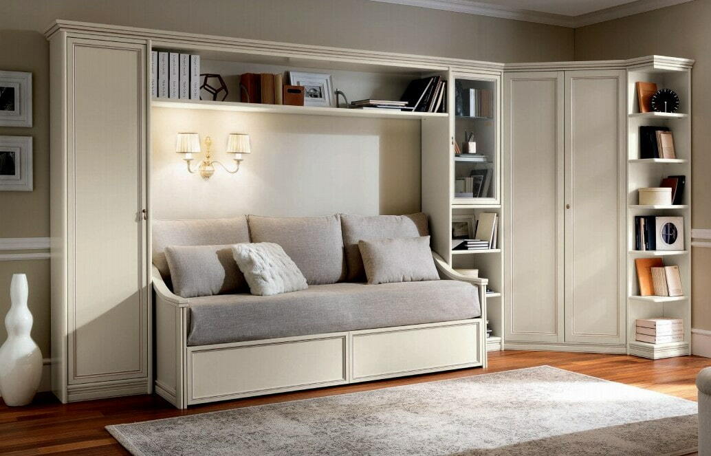 Cabinet furniture with corner wardrobe