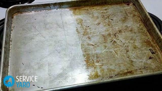 How to wash a baking sheet from old fat?