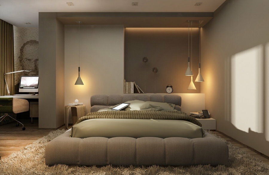 Mūsdienīga stila gultas lampas