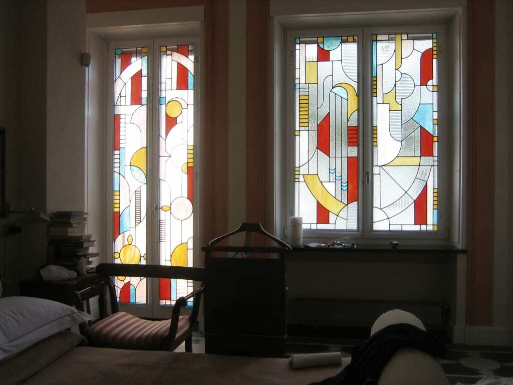 Stained glass in the bedroom