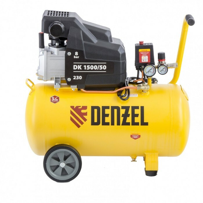 Zračni kompresor Denzel DK1500 / 50 58064, 230 l / min, 50 l, izravni pogon, ulje