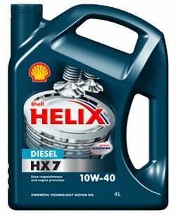 Motor oil SHELL Helix Diesel HX7 10w40 (4 l) Semi-synthetics