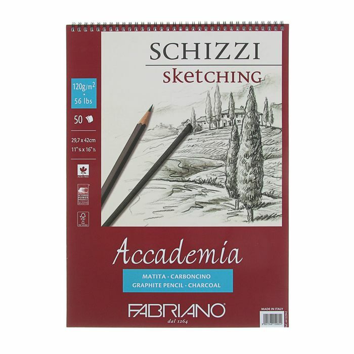 Bloco de desenho A3 120 g / m2 Fabriano Accademia desenhando 50 folhas, na crista 44122942