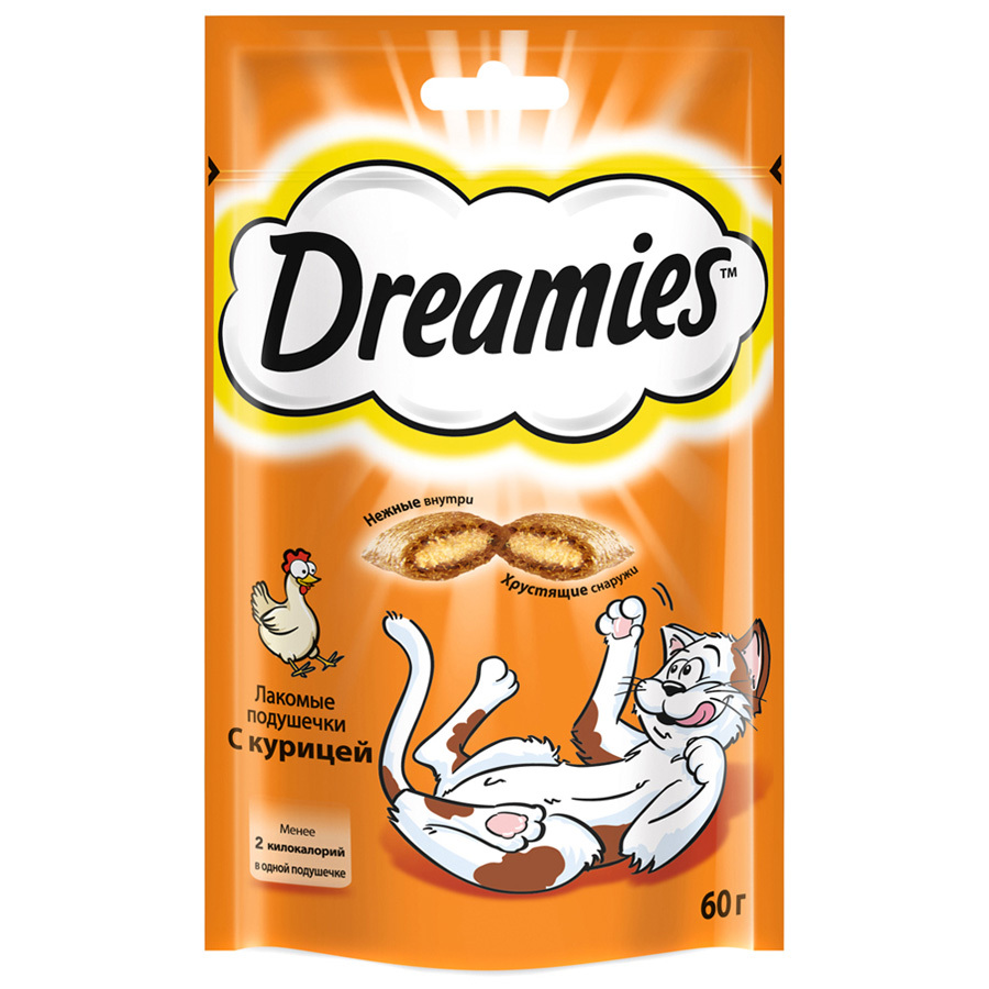 Okusne blazinice za odrasle mačke Dreamies s piščancem 60g