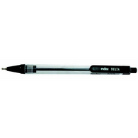 Automātiska lodīšu pildspalva Delta, caurspīdīgs korpuss, 0,7 mm, melna