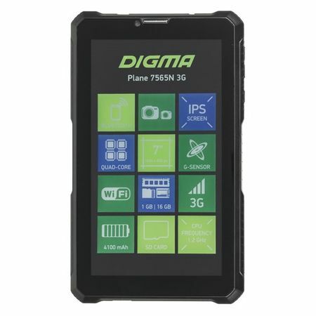 Tablet DIGMA Plane 7565N 3G Theme Theme 2 (בעלי חיים / בלונים), 1GB, 16GB, 3G, Android 7.0 צבעוניים [ps7180pg]