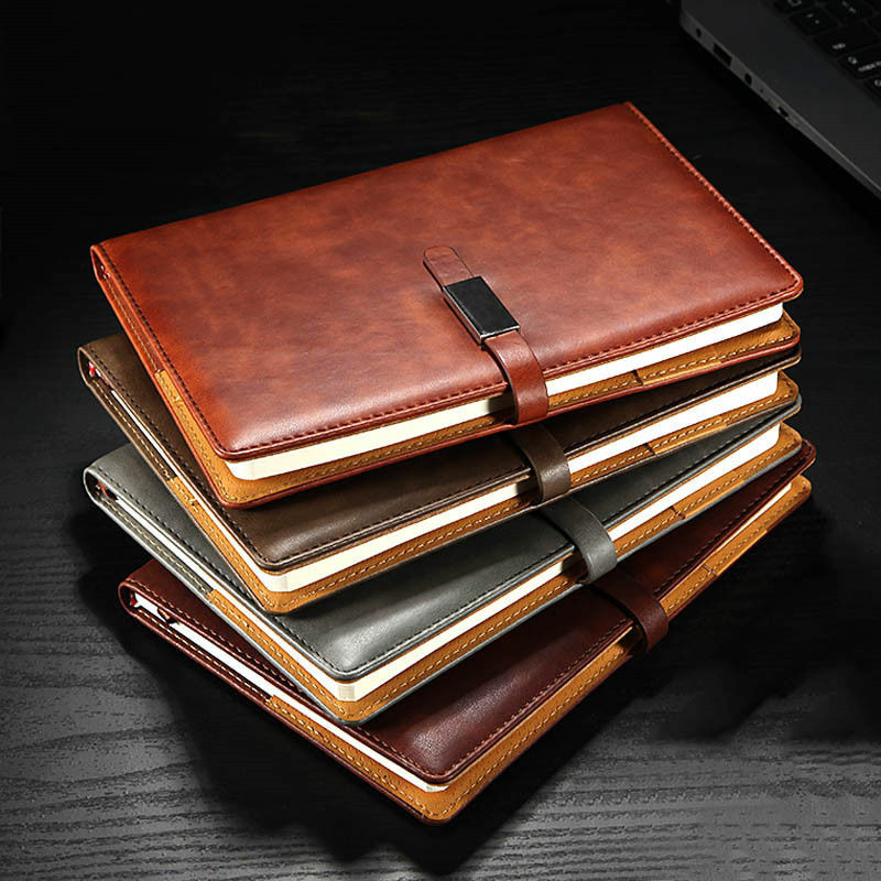 PU Leather Vintage Journal Notebook Lined Paper Notebook Diary Buckle