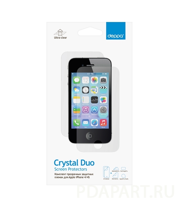 Displayschutzfolie Apple iPhone 4, 4S - Deppa gloss - Vorder- und Rückseite