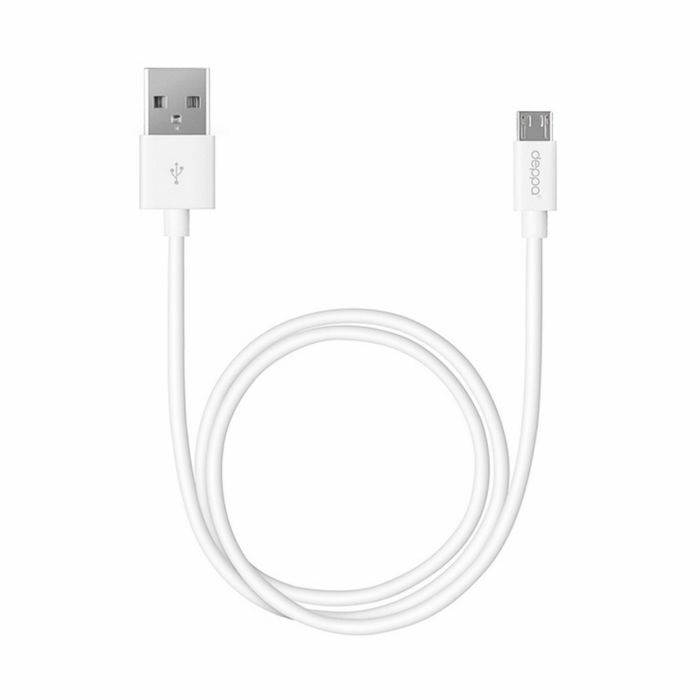 Deppa kábel (72167), mikro -USB, fehér, 1,2 m