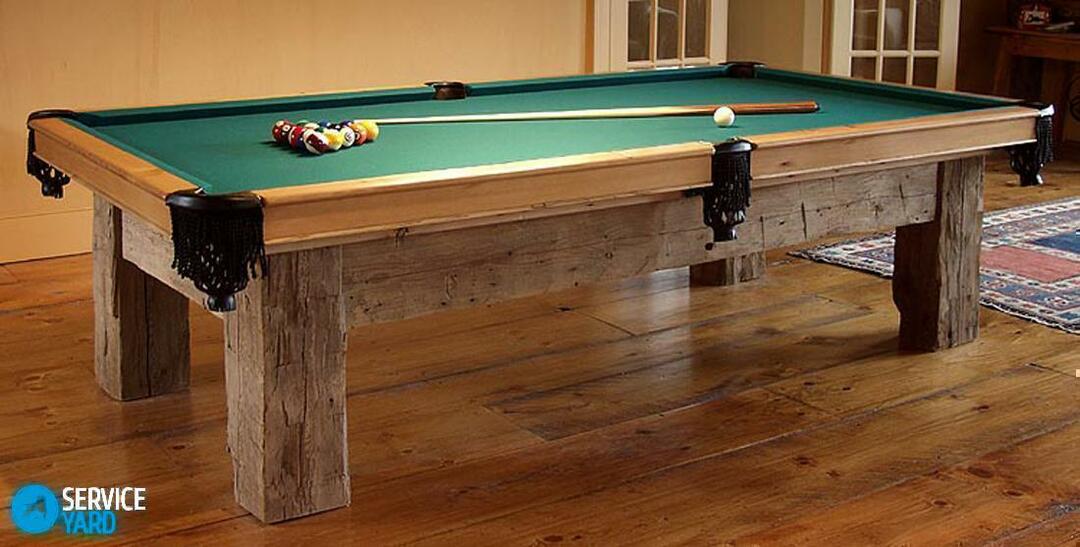 Billiard table with your own hands