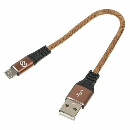 Kabel DIGMA USB A (m), micro USB B (m), 0,15 m, hnědý