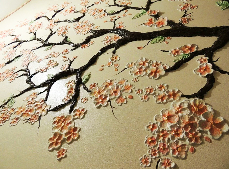 A Sakura a kezdők legkedveltebb motívuma. Ennek a képnek az a szépsége, hogy csak ágakat és virágokat kell " rajzolnia".
