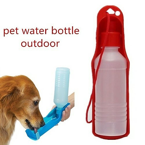 Psy / Mačky Misky a fľaše na vodu Misky pre zvieratá a kŕmenie Prenosné / Vonkajšie červené / modré / ružové