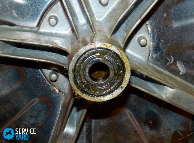 How to lubricate the bearing in a washing machine?