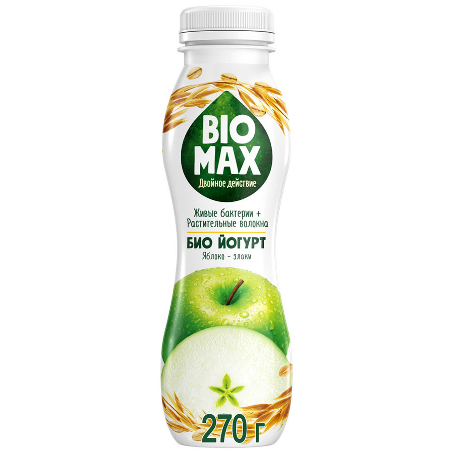 Bioyogurt BioMax דגני תפוחים 1.5%, 270 גרם