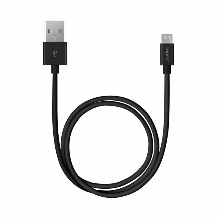 Deppa kábel (72205), mikro -USB, fekete, 2 méter