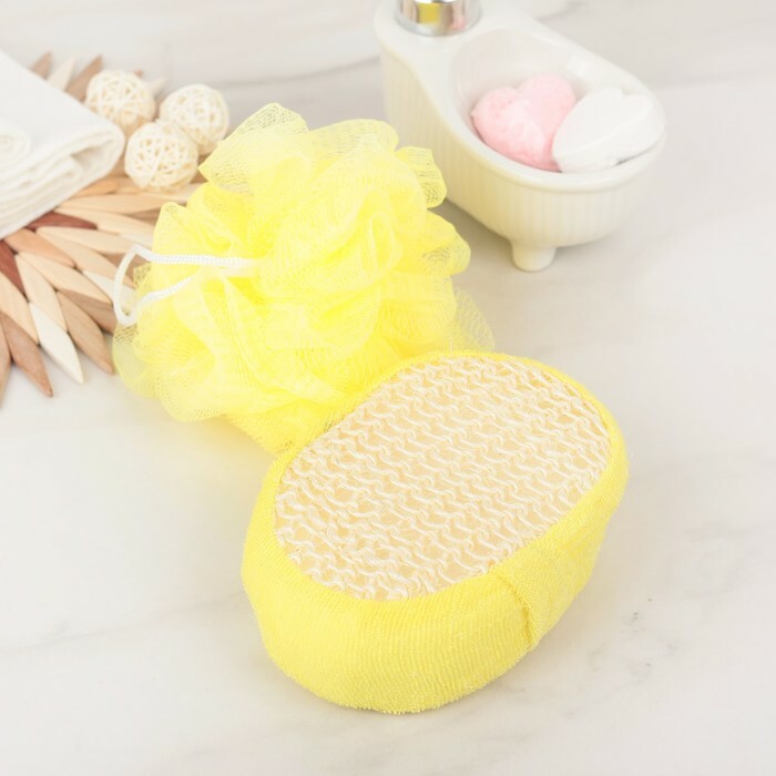 Bath set in a package of 2 pcs. (sponge-sponge, sponge-ball), MIX color